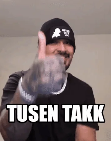 tusen takk